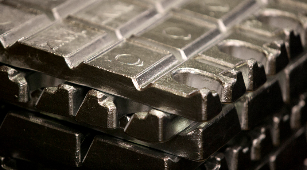 Close-up of precisely die-cast zinc (zamak) and aluminum ingots, showcasing Bruschi's expertise in high-quality metal components.